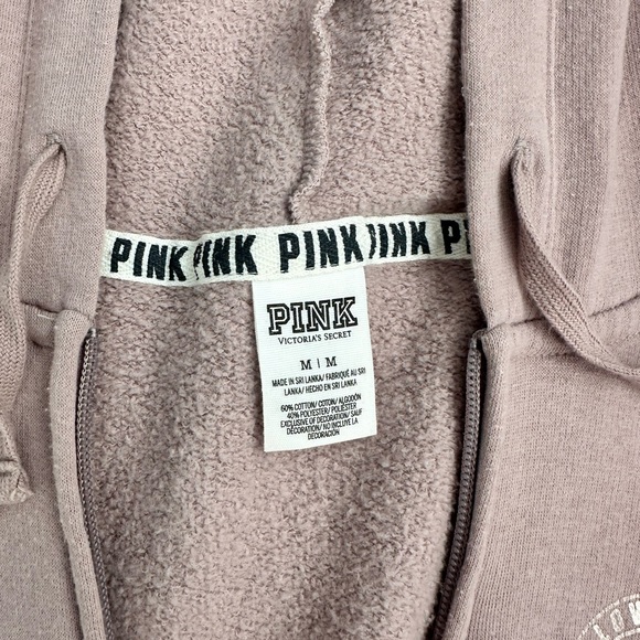 Victoria's Secret PINK Mauve Zip Up Hoodie Size M - Picture 4 of 7